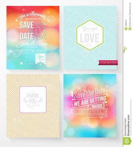 Set Of Wedding Invitation Templates Stock Vector Illustration Of intended for dimensions 1173 X 1300