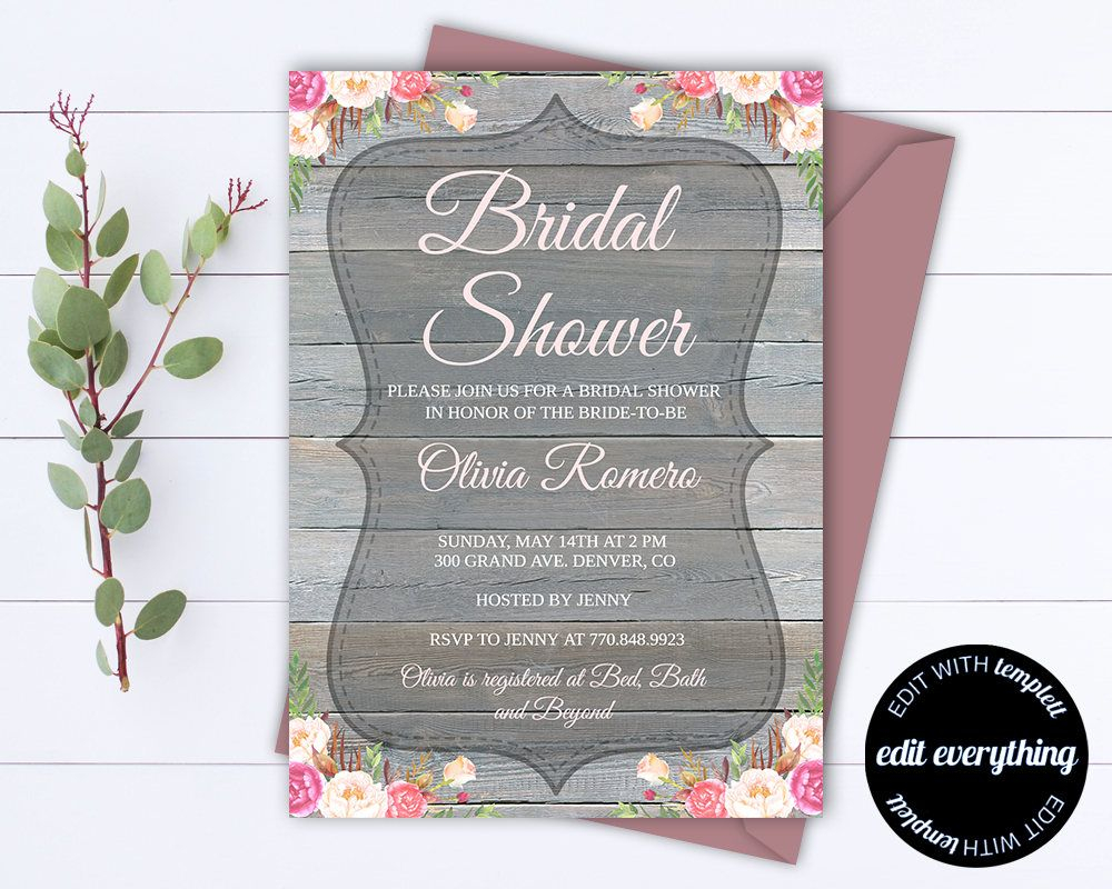 Shab Chic Bridal Shower Invite Shab Chic Bridal Shower pertaining to measurements 1000 X 800