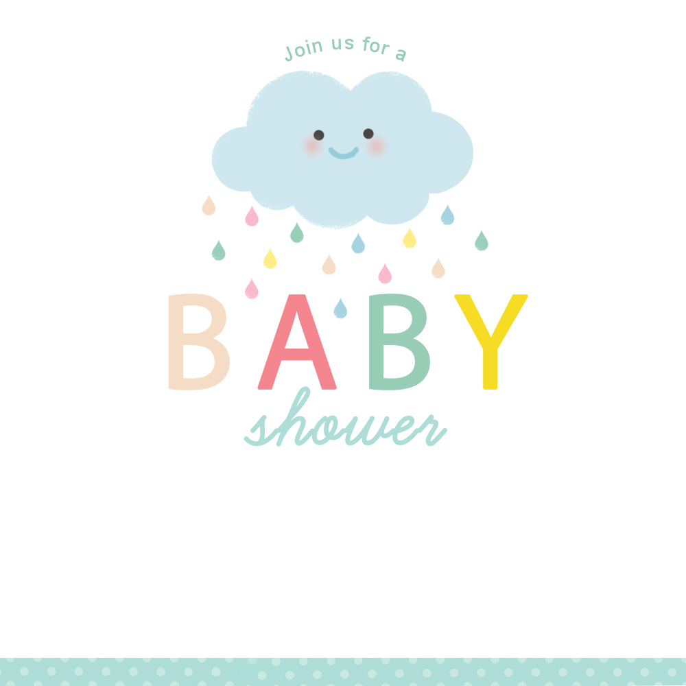 Shower Cloud Free Printable Ba Shower Invitation Template in proportions 1000 X 1000