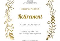 Side Side Gold Free Retirement Farewell Party Invitation regarding dimensions 1002 X 1002