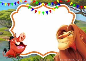 Simba Lion King Invitation Template Perfect For Parties In The Yard with proportions 2100 X 1500