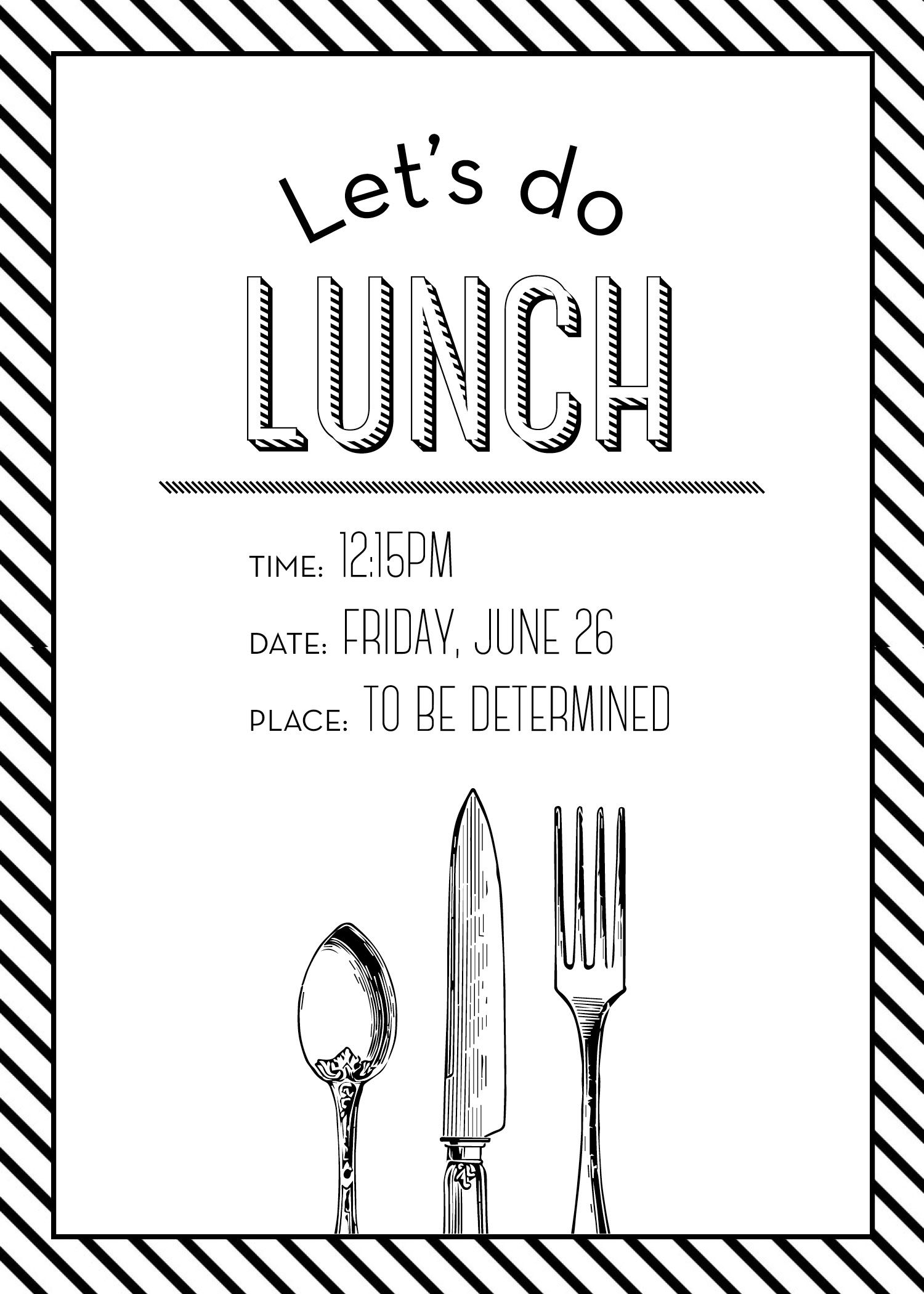 Simple But Elegant Lunch Invitation Made Me Lunch Invitation inside dimensions 1500 X 2100