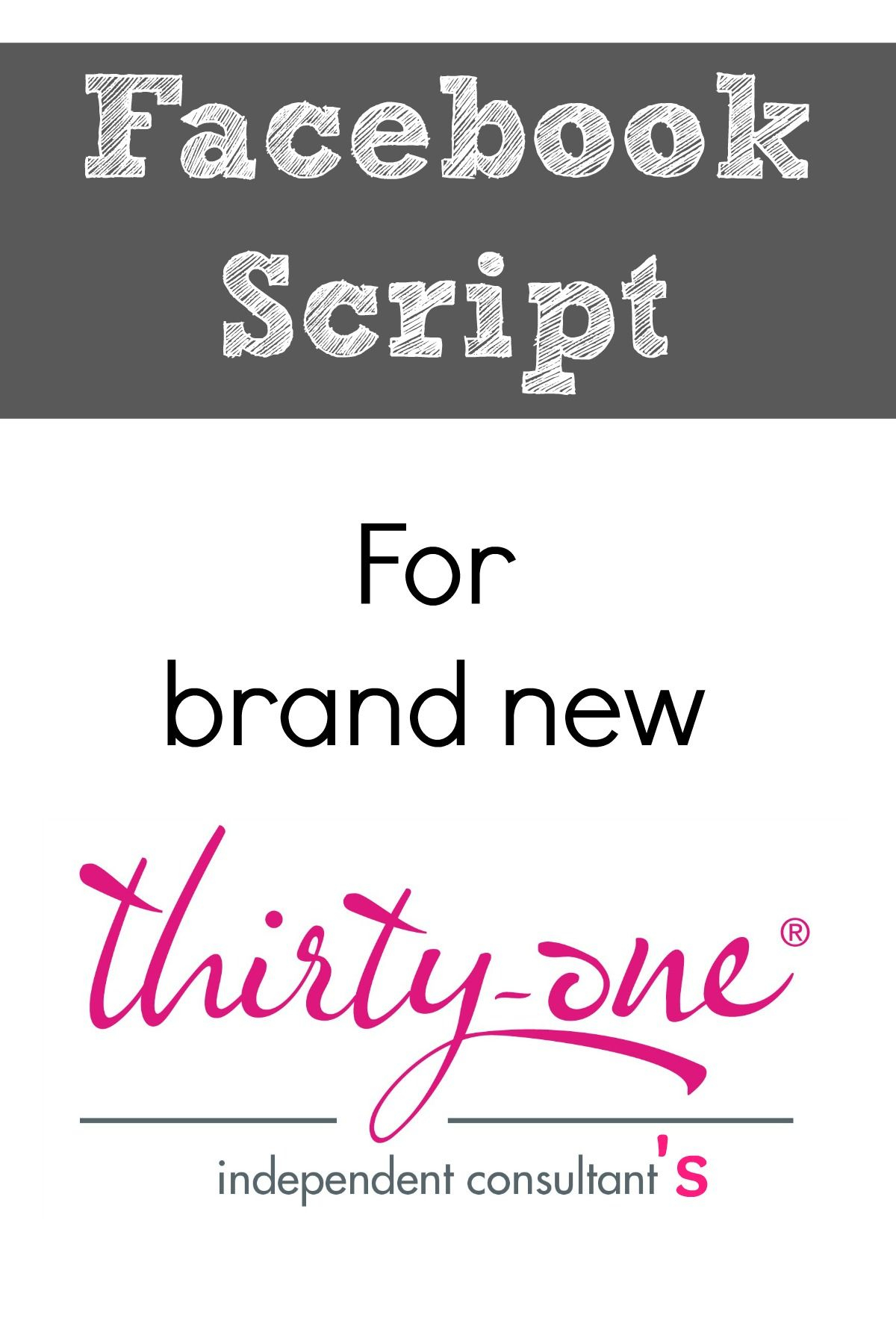 Simple Easy Thirty One Facebook Script For New Consultants inside measurements 1200 X 1800