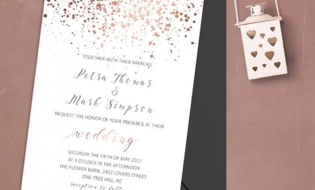 Simple Wedding Invitation Simple Wedding Invitation Template Modern with proportions 900 X 1350