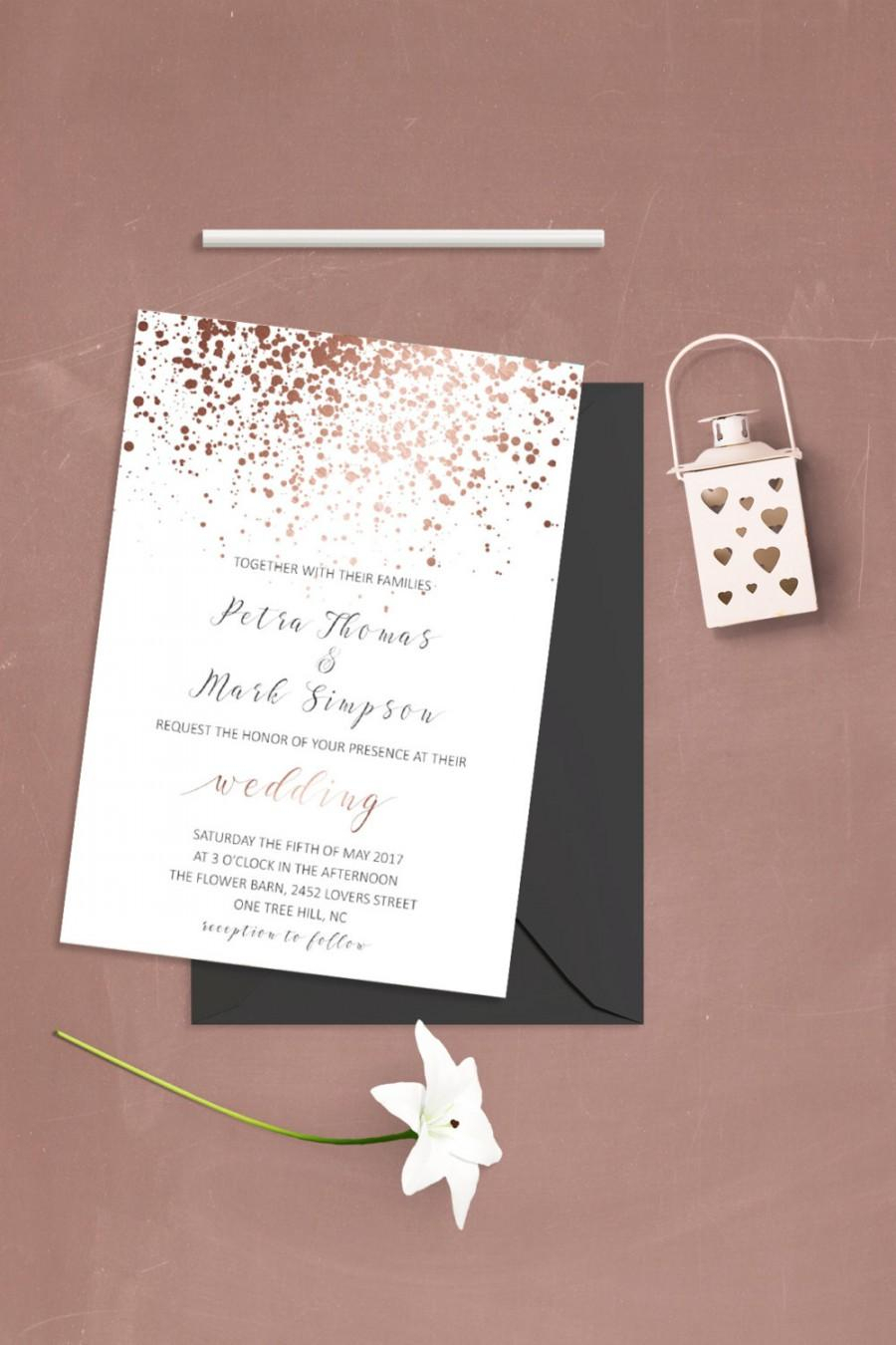 Simple Wedding Invitation Simple Wedding Invitation Template Modern with proportions 900 X 1350