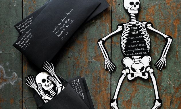 Skeleton Invitations Halloween Crafts Halloween Party inside proportions 1500 X 1500