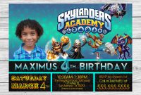 Skylanders Birthday Invitation With Envelope Template Photoshop within dimensions 1024 X 1024