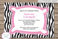 Slumber Party Invitations Template 30 Tropical Grooves Slumber intended for sizing 1300 X 1125