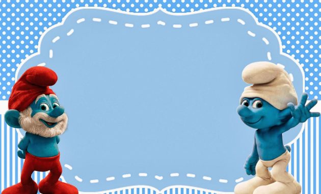 Smurfs Invitations And Party Free Printables For Boys Party Oh in measurements 1600 X 1066