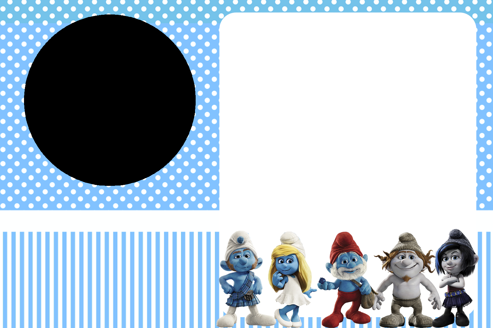 Smurfs Invitations And Party Free Printables For Boys Party Oh in measurements 1600 X 1066