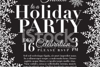 Snowflake Holiday Party Invitation Template Blue Stock Vector regarding proportions 791 X 1024