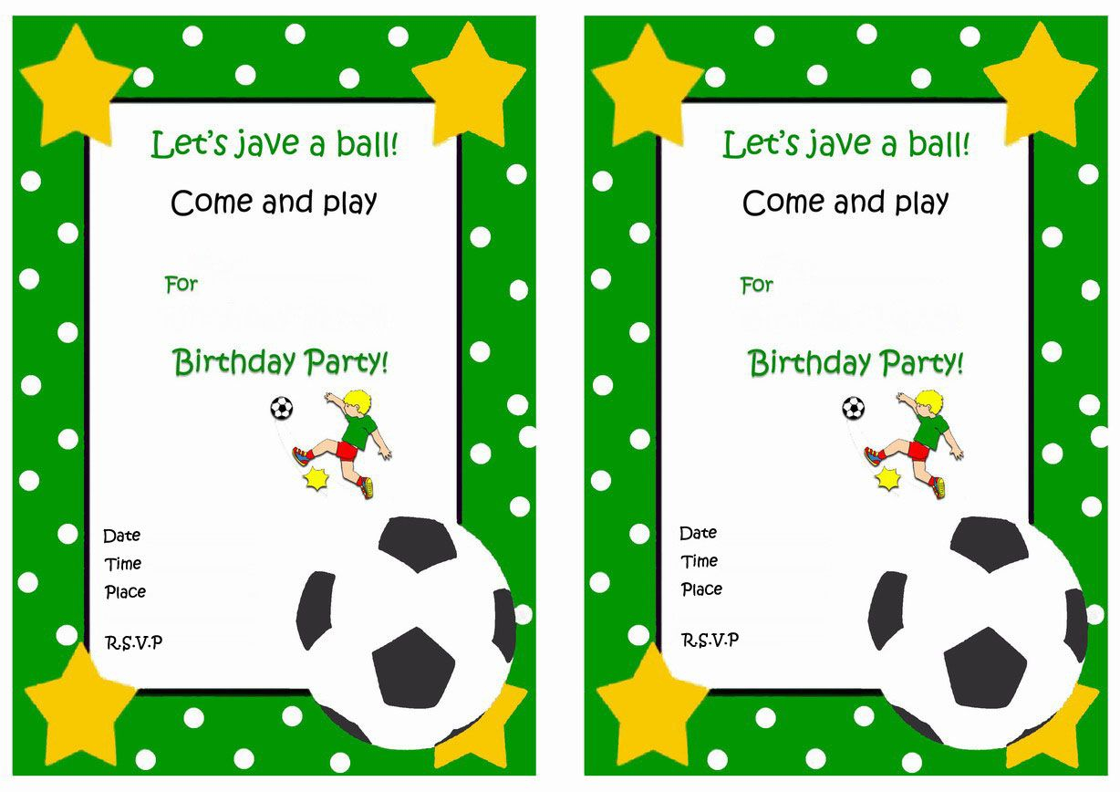 Soccer Free Printable Birthday Party Invitations Birthday Party with regard to sizing 1228 X 868