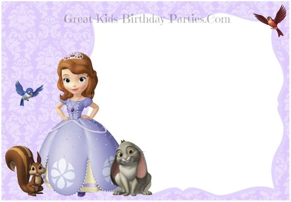 Sofia The First Invitations Birthday Party Ideas Princess Sofia for dimensions 600 X 417