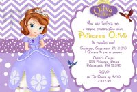 Sofia The First Invitations Templates Birthday In 2019 2nd in size 1500 X 1071