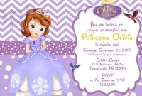 Sofia The First Invitations Templates Birthday In 2019 2nd with proportions 1500 X 1071