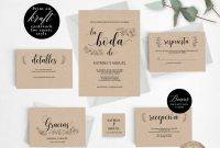 Spanish Rustic Wedding Invitation Template Wedding Invitation Etsy intended for measurements 900 X 900