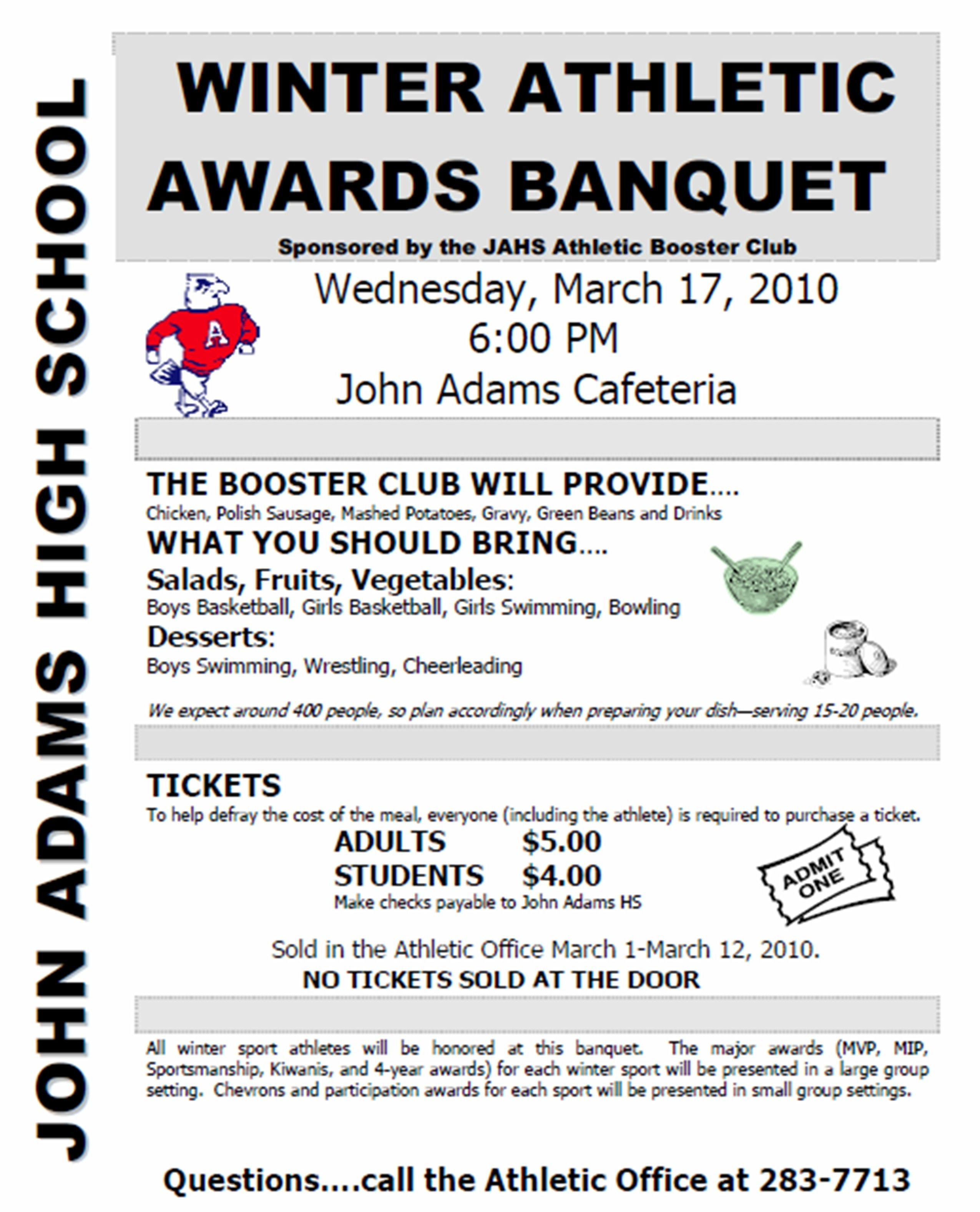 Sports Awards Banquet Program Template Athletic Booster Football inside measurements 2550 X 3152