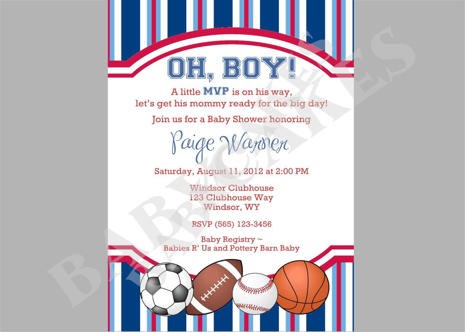 Sports Theme Ba Shower Invitation Template Sports Theme Ba for size 1500 X 1071