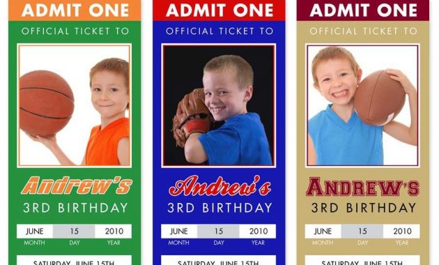 Sports Ticket Birthday Invitation Template Free Super Ticket with regard to dimensions 900 X 900