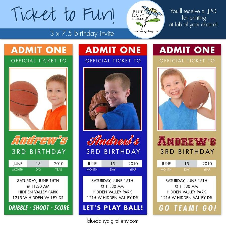 Sports Ticket Birthday Invitation Template Free Super Ticket with regard to dimensions 900 X 900