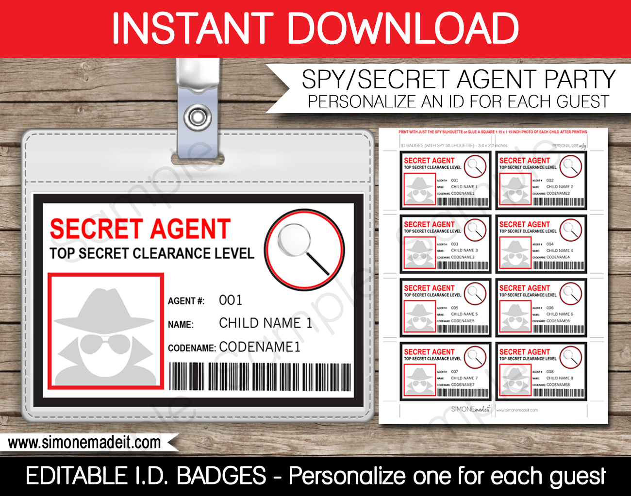 Spy Or Secret Agent Badge Template Red Girl Scouts Spy in sizing 1300 X 1022