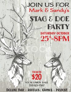 Stag And Doe Party Invitation Template Stock Vector Freeimages inside sizing 791 X 1024