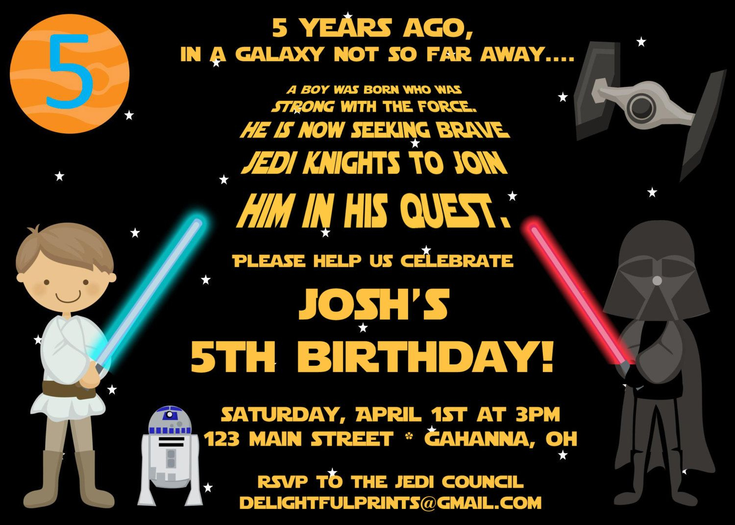 Star Wars Birthday Party Free Printable Birthday Invitation intended for proportions 1500 X 1071