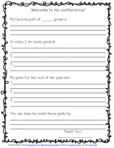 Student Led Conference Letter For Kids To Fill Out Freebie Top intended for measurements 816 X 1056