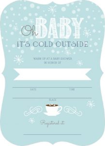 Stunning Cold Outside Winter Fill In Blank Ba Shower Invitation intended for dimensions 800 X 1106
