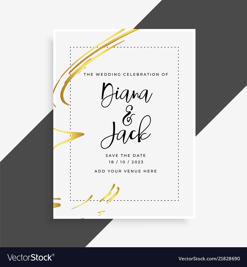 Stylish Wedding Card Invitation Template Vector Image for proportions 1000 X 1080