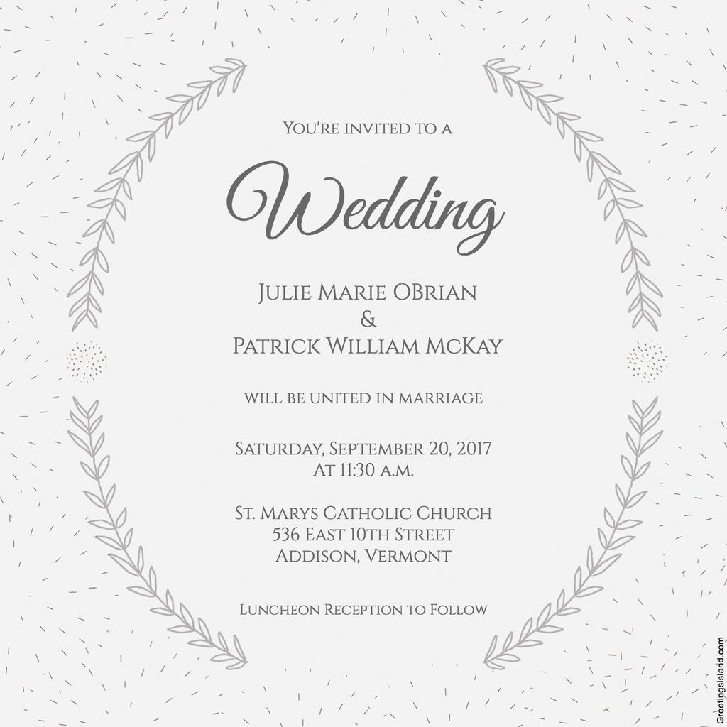 Stylized Laurels Wedding Invitation Boys Free Printable Wedding regarding sizing 1024 X 1024