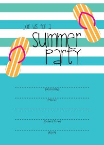 Summer Party Invitation Free Printable End Of Year Party Ideas pertaining to dimensions 1143 X 1600