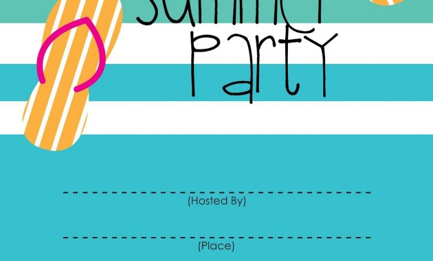 Summer Party Invitation Free Printable End Of Year Party Ideas pertaining to dimensions 1143 X 1600