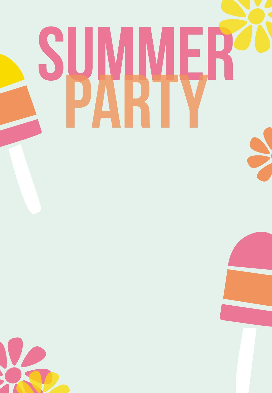 Summer Party Invitation Free Printable Striped Popsicles Invitation with regard to sizing 1080 X 1560