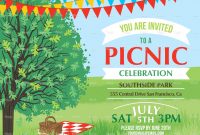 Summer Picnic And Bbq Invitation Flyer Or Template Text Is On Its pertaining to proportions 1235 X 956