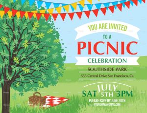 Summer Picnic And Bbq Invitation Flyer Or Template Text Is On Its pertaining to proportions 1235 X 956