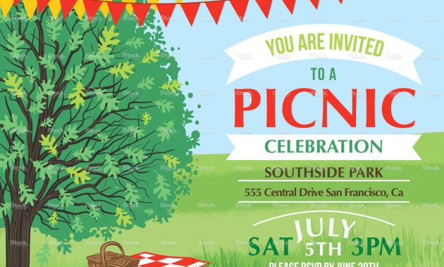 Summer Picnic And Bbq Invitation Flyer Or Template Text Is On Its pertaining to proportions 1235 X 956