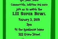 Super Bowl Party Invitations 2019 Football with regard to measurements 750 X 1050