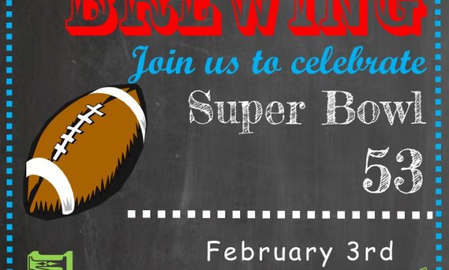 Super Bowl Party Invitations 2019 Football with regard to size 750 X 1050