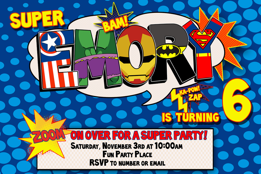 Superhero Birthday Invitations Template Business inside sizing 1100 X 733