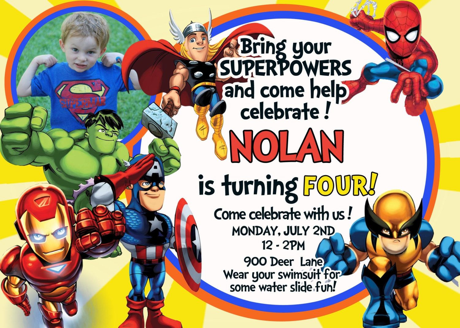 Superhero Birthday Invitations Templates Superhero Birthday 5th for measurements 1500 X 1071
