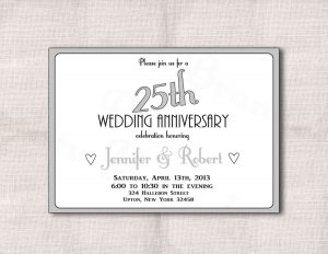 Surprise 25th Wedding Anniversary Invitation Templates Wedding inside proportions 1500 X 1159