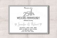 Surprise 25th Wedding Anniversary Invitation Templates Wedding throughout proportions 1500 X 1159