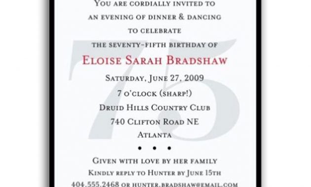 Surprise 75th Birthday Invitations Wording Templates Moms 75th B for measurements 1000 X 1001