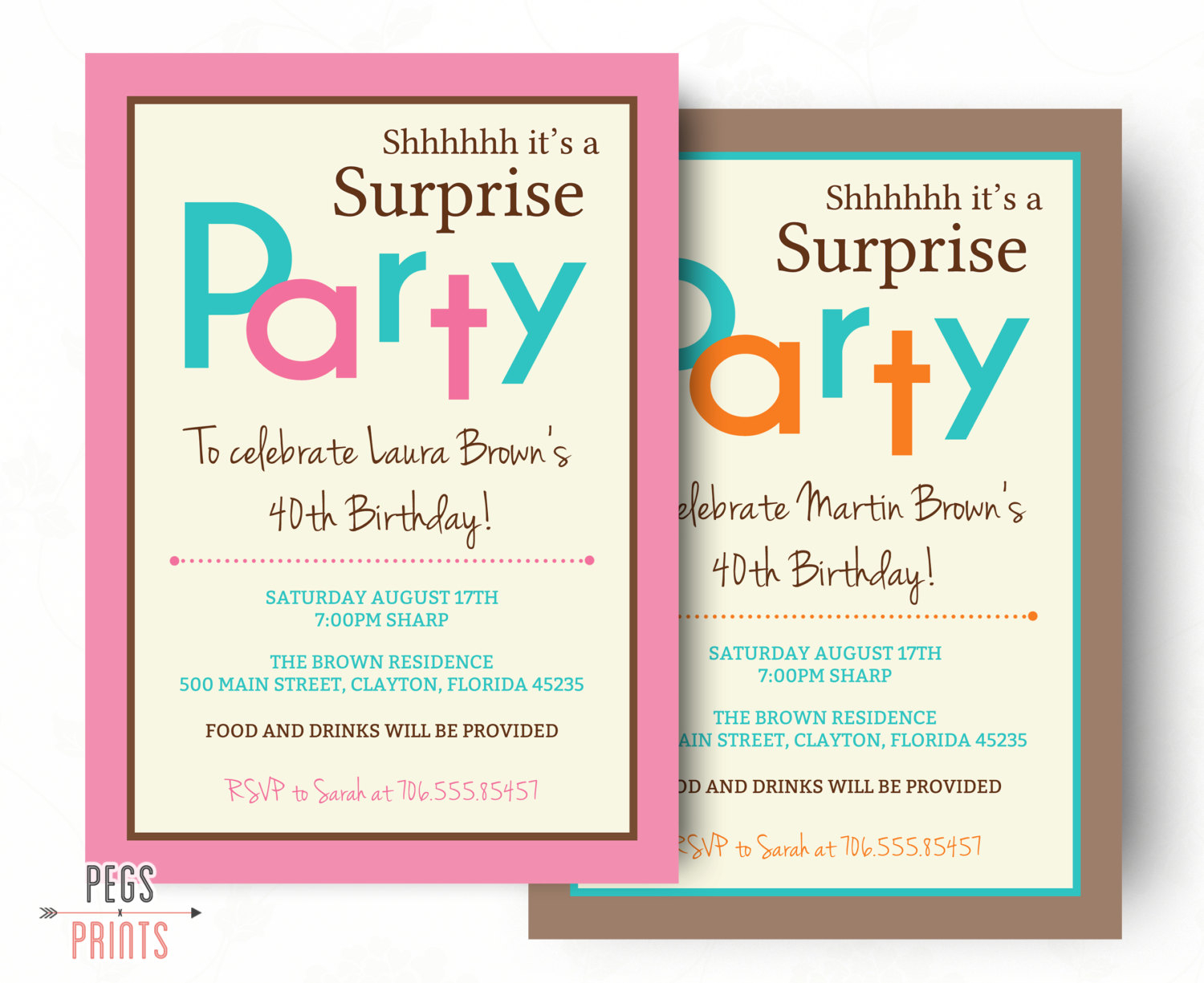 Surprise Birthday Party Invitation Template Party Invitation for sizing 1500 X 1225
