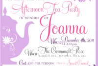 Tea Party Ba Shower Invitation Templates Wall Tea Party intended for measurements 1143 X 1600