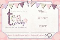 Tea Party Invitation Template Download Invitetown Girls Tea regarding dimensions 1600 X 1143