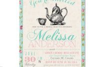 Tea Party Invitation Templates To Print Free Printable Tea Party with dimensions 1200 X 1200