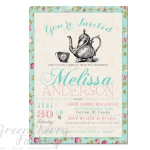 Tea Party Invitation Templates To Print Free Printable Tea Party with dimensions 1200 X 1200