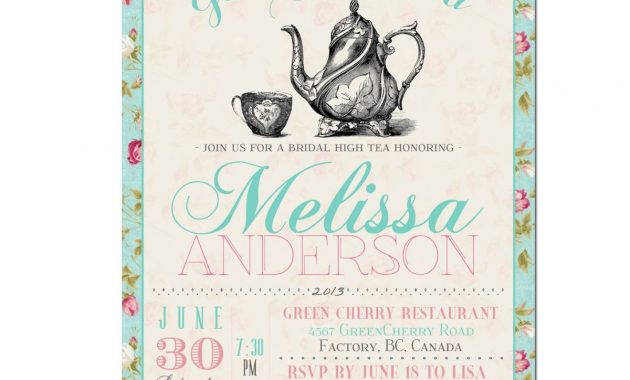 Tea Party Invitation Templates To Print Free Printable Tea Party with dimensions 1200 X 1200